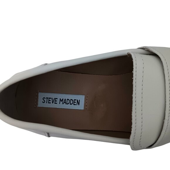 NEW Steve Madden Womens Lawrence Slip On Leather Loafers Chunky Heel Size 11M - Picture 7 of 7